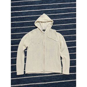 Stussy White Zip Up Hoodie Size L
